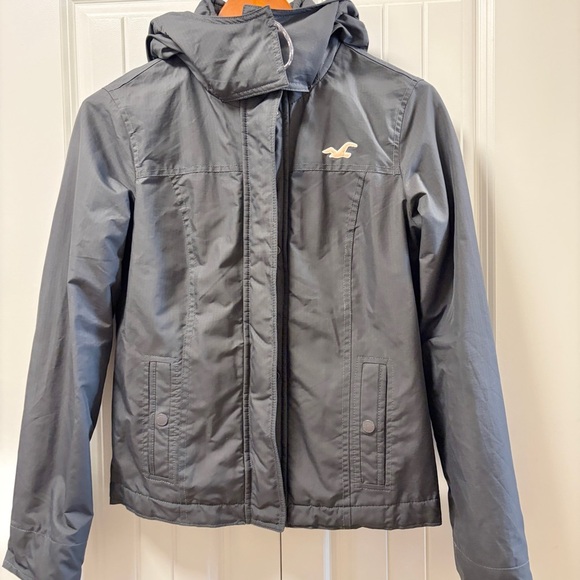 Hollister All-Weather Fleece-Lined Jacket Charcoal – Size S - Picture 4 of 16